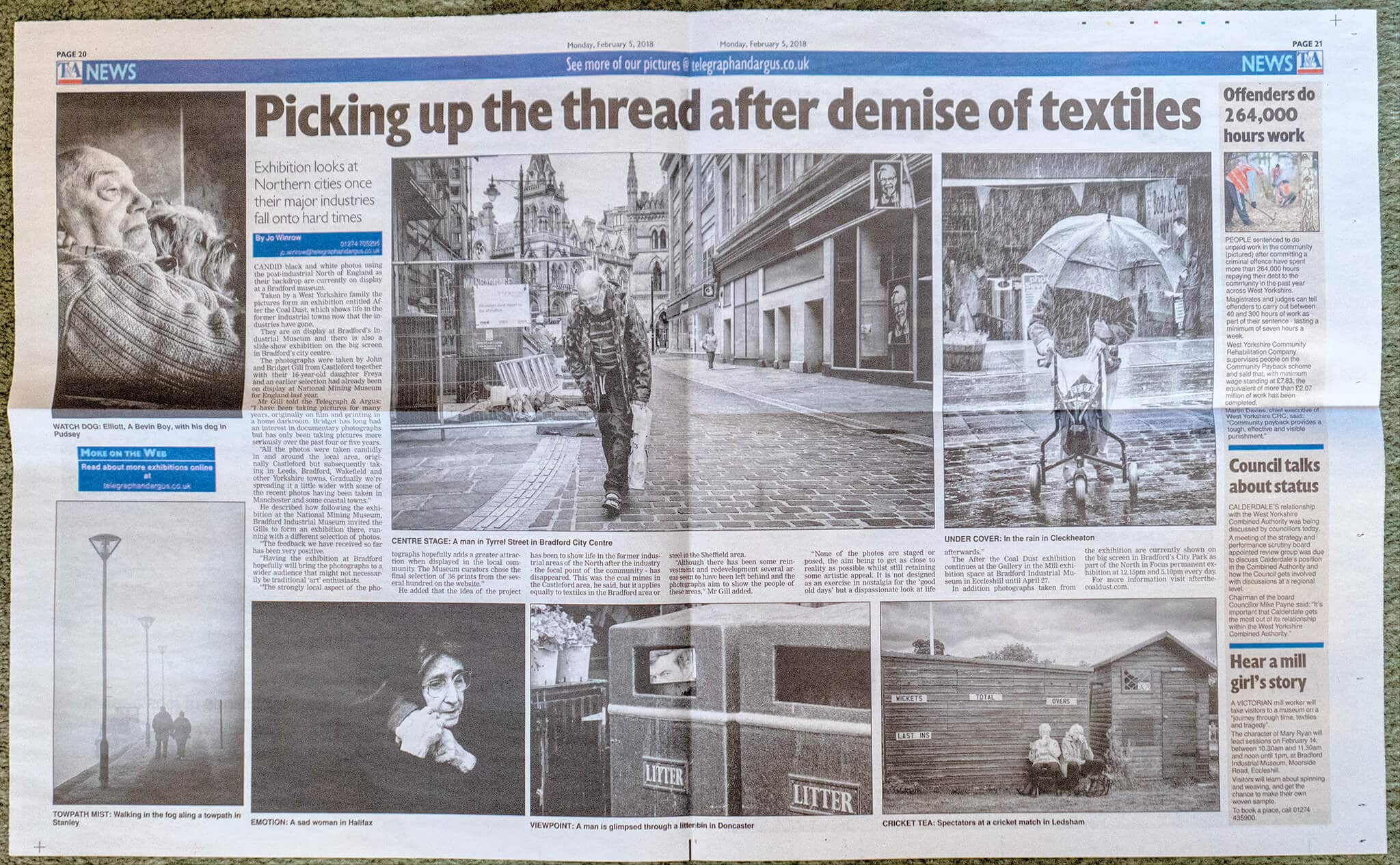 Bradford Telegraph and Argus feature on After the Coal Dust