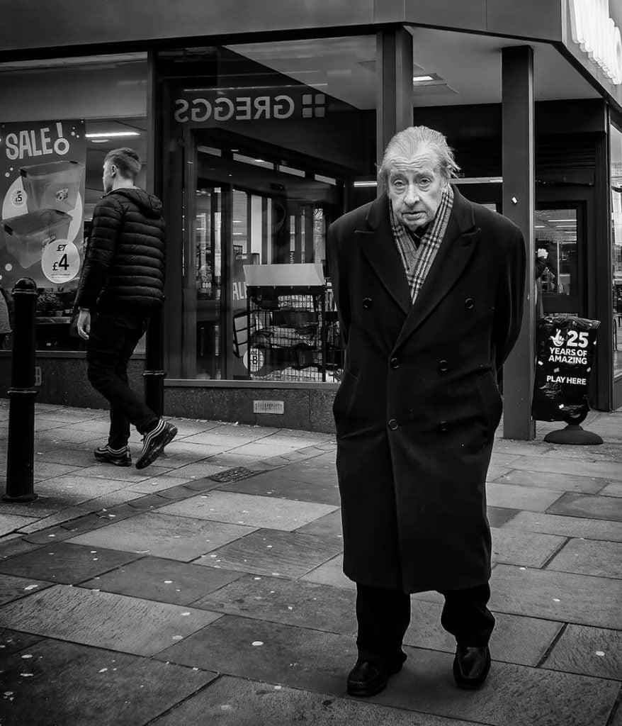 Old man in long coat, Halifax
